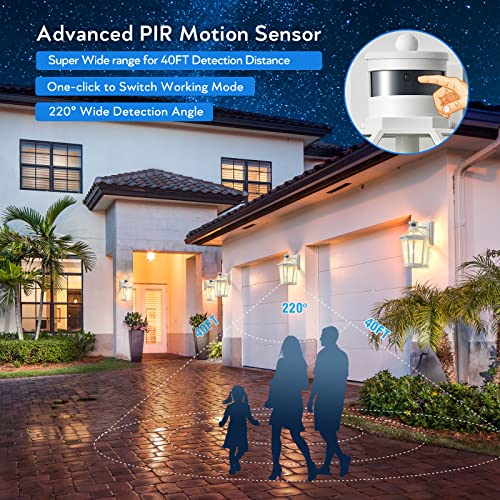 Motion Sensor Outdoor Light Fixtures Wall Mount (White / Standard 2-Pack)