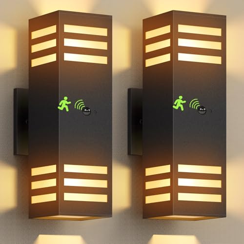 Outdoor Wall Lights (2 Pack / 3 Layer)