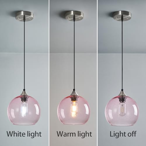 Pink Pendant Lights Kitchen Island 1 Pack (Pink / M - 7.87 in)