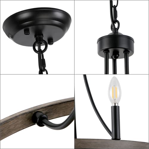 Wagon Wheel Chandelier Farmhouse Foyer Light Fixtures