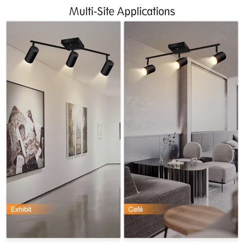 Track Lighting Fixtures Ceiling (3 light-black)