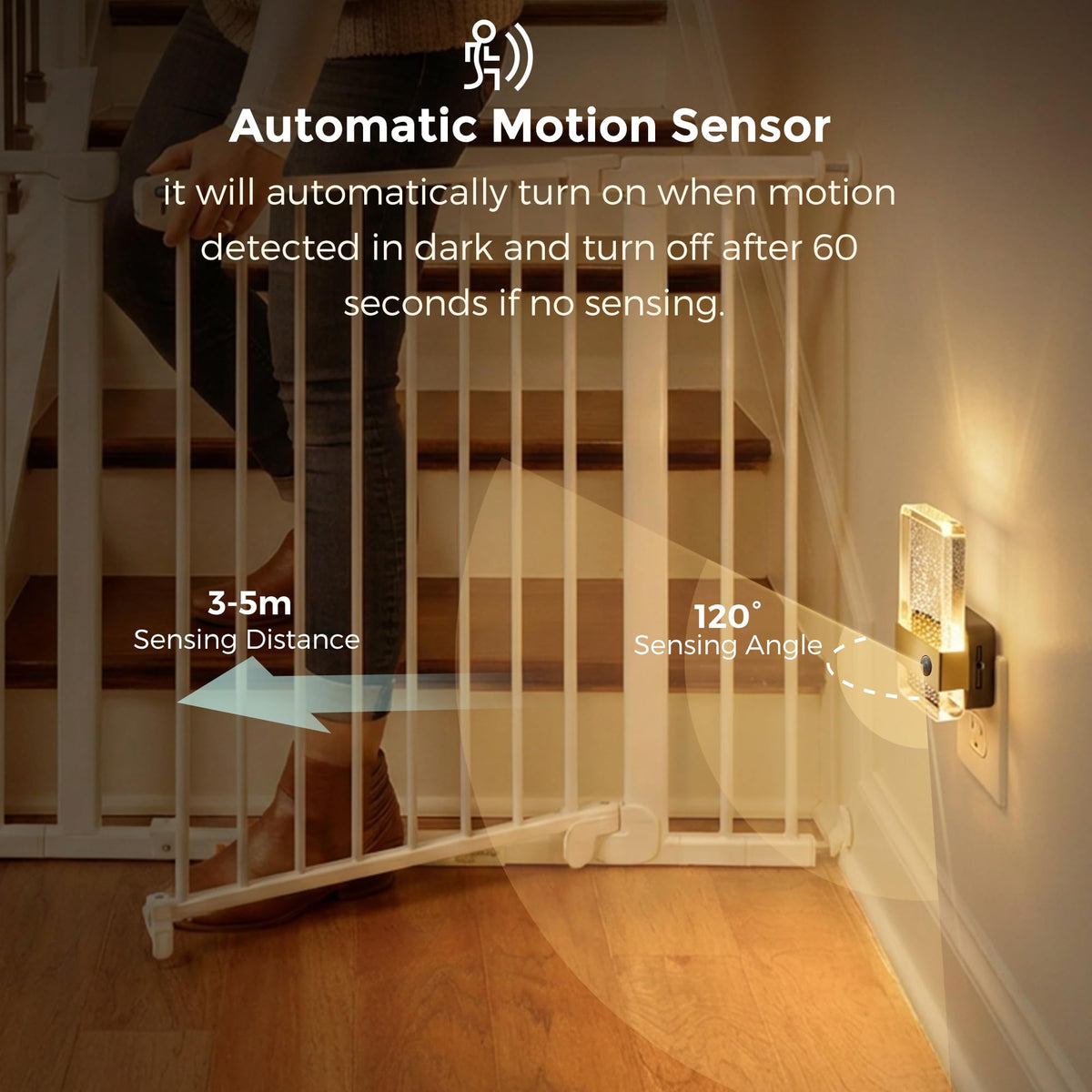Motion Sensor Night Light (Gold)