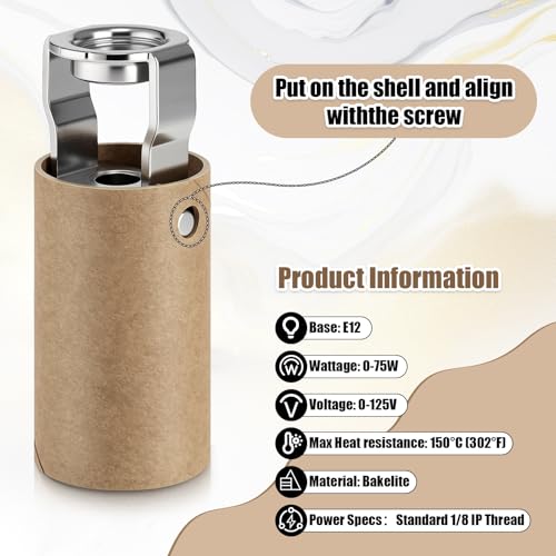 30 Sets E12 Candelabra Base Socket Kit