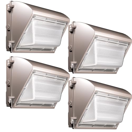 LED Wall Pack Light 120W 15600LM with Dusk to Dawn Photocell (120W 4 Pack)