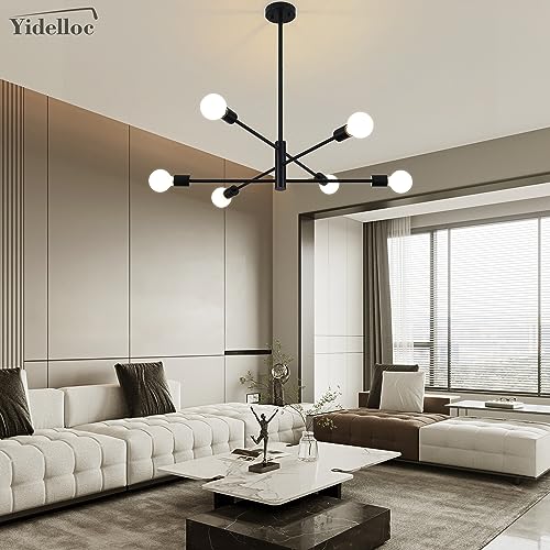 Black Sputnik Chandeliers for Dining Room