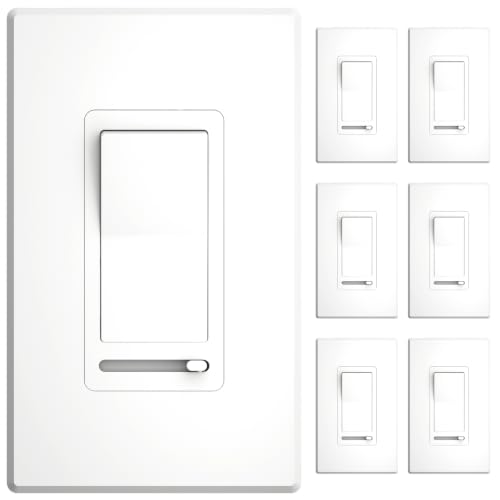 Dimmer Light Switch 6 Pack (Standard Slide / White)