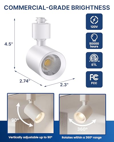 LED H Track Lighting Heads (White)