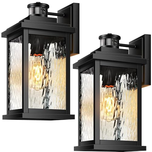 Large Advanced Motion Sensor Outdoor Lights (Matte Black / Large)