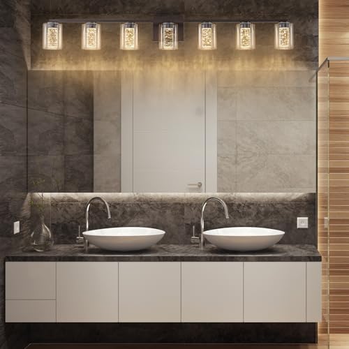 7 Light Bronze Vanity Light with 3 Color Modes (7-light / Bronze)