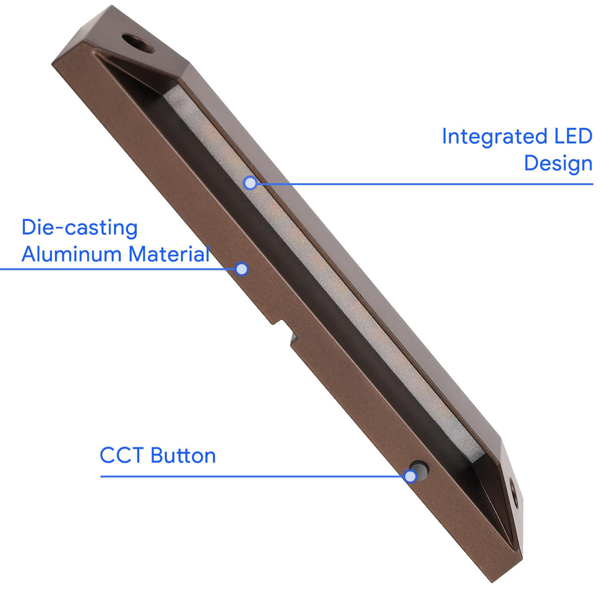 Energetic 5CCT Low Voltage LED Outdoor Step Lights Deck Landscape Lighting (Oil-Rubbed Bronze / 8 Pack)
