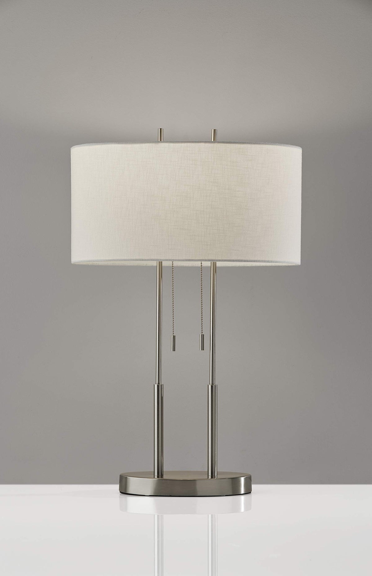 4015 22 Duet 27" Table Lamp (Satin Steel / Table Lamp)