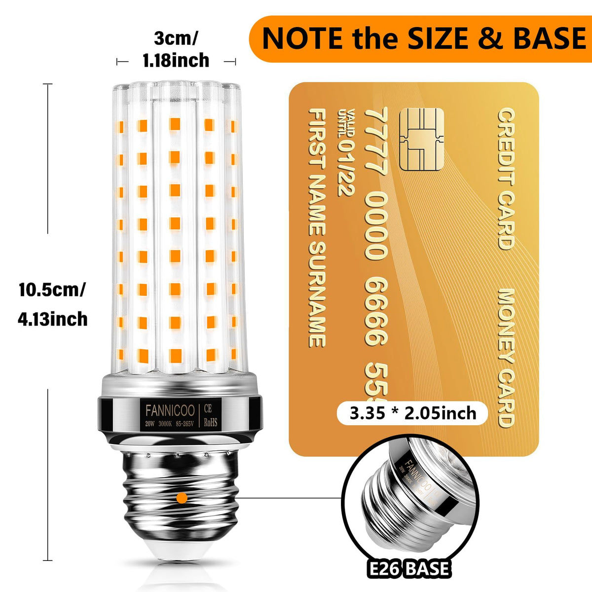 LED Light Bulb 150W Equivalent 2500Lumen 3000K Warm White