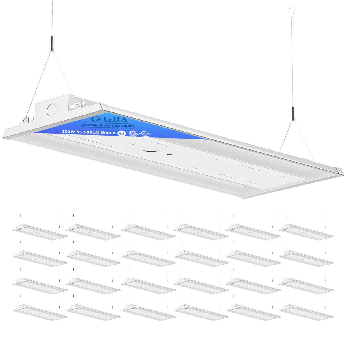Linear High Bay LED Shop Lights (5000K/300W 24Pack / 300W)