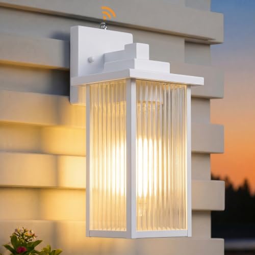 15 Inch Dusk to Dawn Outdoor Wall Light (White / 15''-1 Pack)