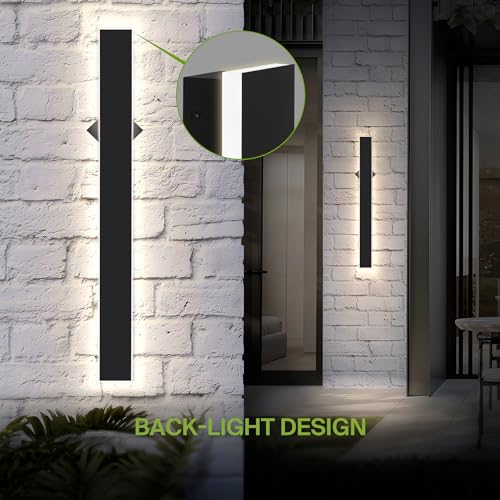 36" LED Linear Wall Sconce 2 Pack (Black)