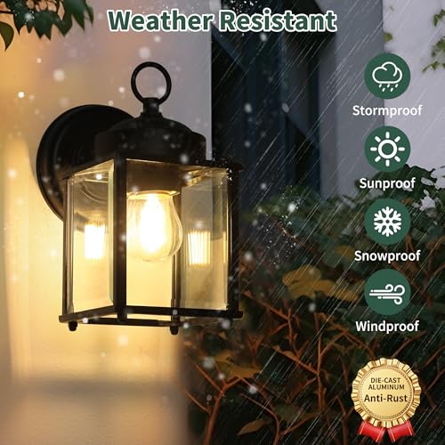 Outdoor Wall Light Fixtures Waterproof Porch Lights Anti (Basic Functions / 2 Pack)