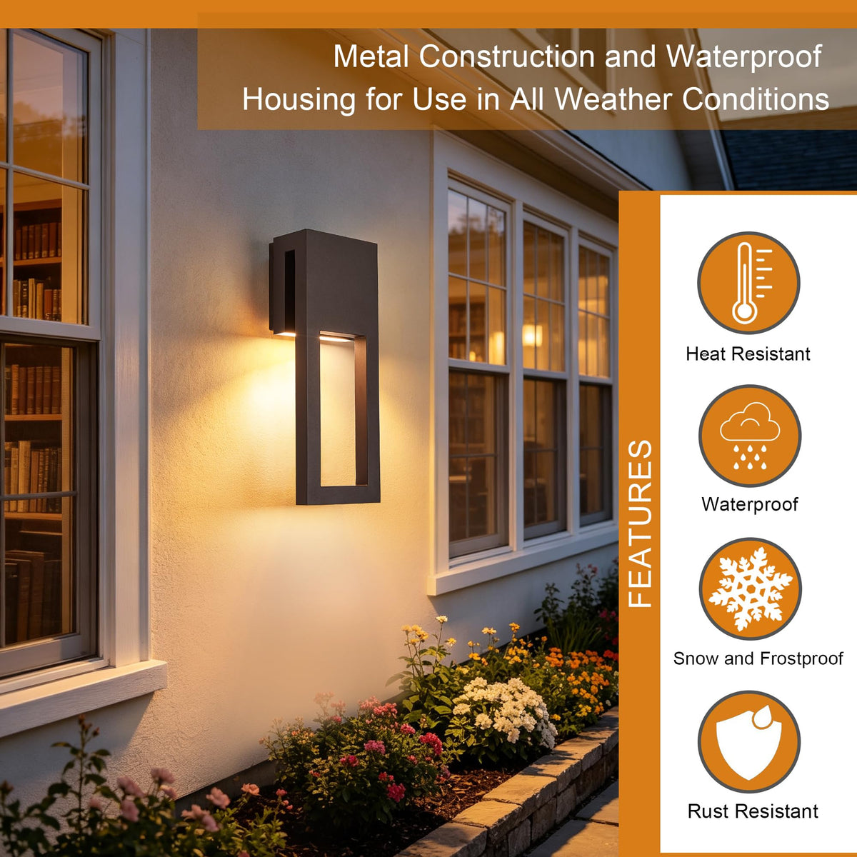 Textured Bronze Dusk to Dawn Outdoor Wall Sconce Light 15 Inch (1Pack Textured Bronze(with Photocell))