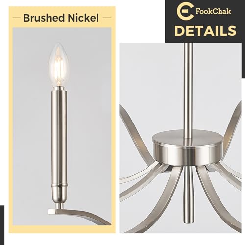 Nickel Chandeliers for Dining Room (Nickel / 43.7 inch)