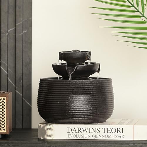 Outdoor and Indoor Water Feature Fountain Waterfall Tabletop Desktop mini Ceramic Garden Fountain