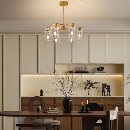 Modern Farmhouse Glass Chandelier