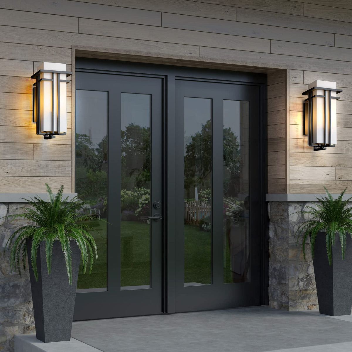 Outdoor Lighting Fixtures Wall Mount (14.6''H, 1 pc)