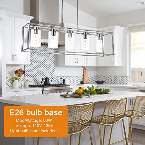Contemporary Chandeliers Brushed Nickel 5 Light Modern Dining Room Lighting Fixtures Hanging (Brushed Nickel / 5 Light)