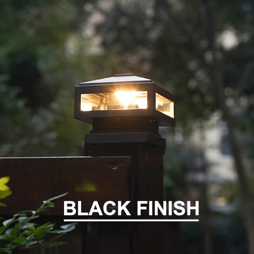 Landscape Lighting 8PK Low Voltage Post Cap Lights Outdoor Lights 3W LED 150 Lumen 3000K with Cable Connectors 2 Bases for 6X6 (8 Pack)