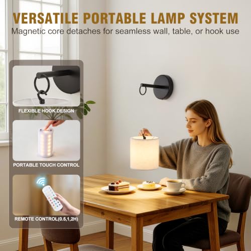 Peel and Stick Sconces Set of 2 Black (Black / 2 Pack)