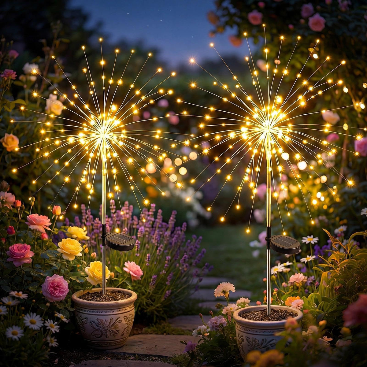 Solar Firework Lights 2 Pack (Warm White / 2 Pack)