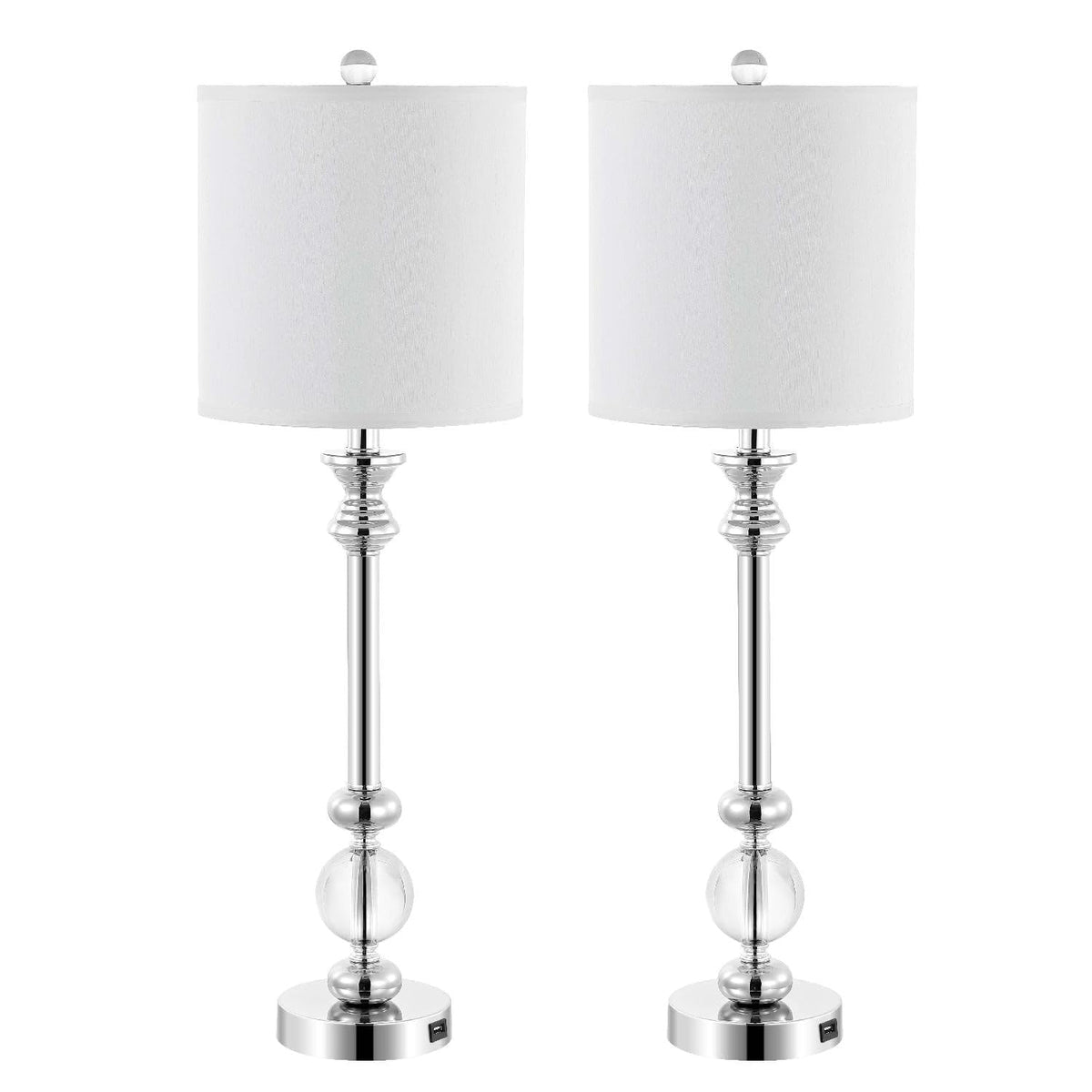Erica Table Lamp Set of 2 (Crystal - with USB)