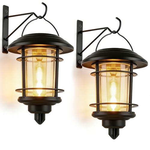 2 Pack Solar Lanterns Outdoor (Warm White)