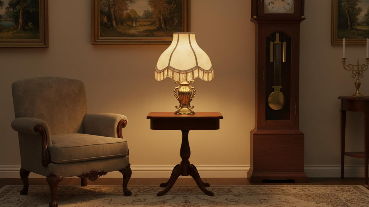 30331 Transitional Scallop Bell Shape Spider Construction Lamp Shade in Ivory (Ivory & 13" Wide)