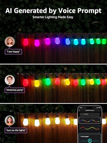 ZB1 AI Smart Outdoor String Lights (54 FT)