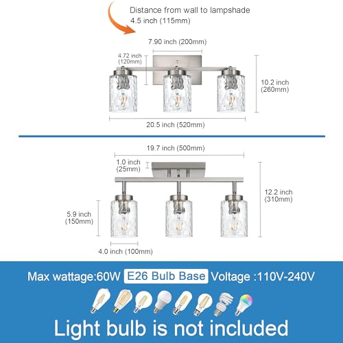 Track Lighting Fixtures Ceiling (Brushed Nickel / 3 Lights)