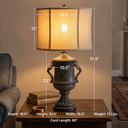 Morvanford Table Lamp with 3 (Antique Black / Table Lamp)