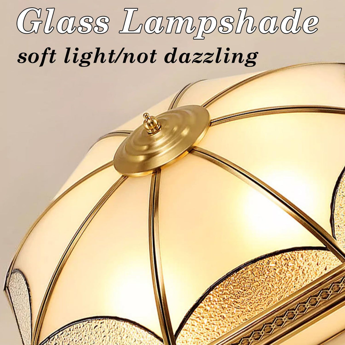 18 Inch Vintage Brass Flush Mount Ceiling Light (17.72"W)