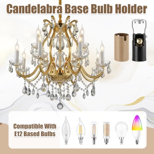 30 Sets E12 Candelabra Base Socket Kit