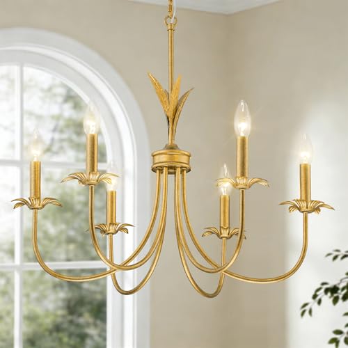 Flower Farmhouse Chandeliers for Dining Room Light Fixture