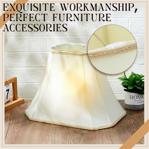 Set of 1 Bell Lamp Shade 6.25"x8" Top 11"x16" Bottom 12" High (6.25" x 8" Top 11" x 16" Bottom 12" High / Eggshell)