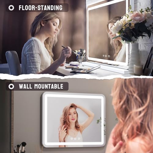 Vanity Mirror with Lights (White- Led Light)