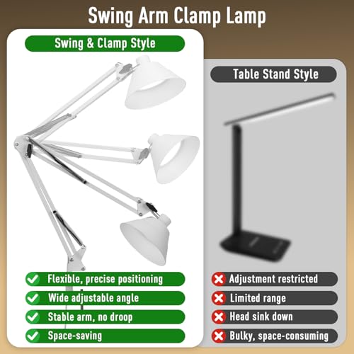 Led Desk Lamp for Home Office (White)