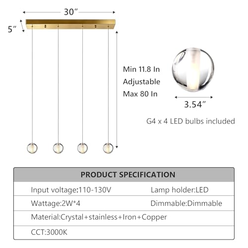 Staircase Chandelier Modern LED Chandelier Crystal Raindrop Ball Suspension Stairwell