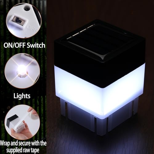 16 Pack Solar Post Cap Lights (White)
