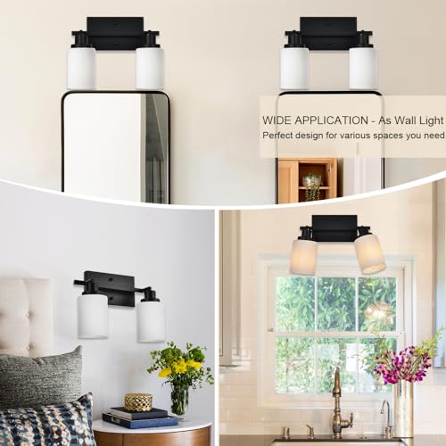 Wall Sconce Track Lighting Kit (Black / 2-Lights)