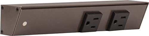 Task Lighting APT Angled Power Strip 9 inch Left (9 inch Left / Bronze)