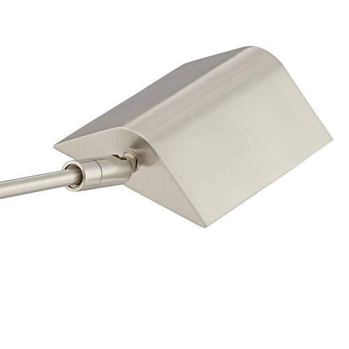 Zema Nickel Swing Arm Modern LED Pharmacy 49.5" Tall Floor Lamps Set of 2