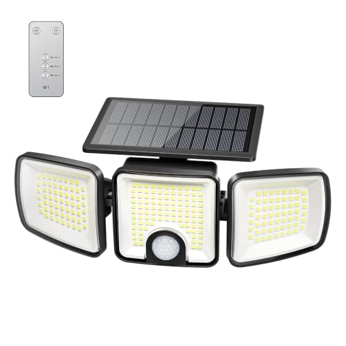 1 Pack Solar Flood Outdoor Lights with Motion Sensor 3 Modes