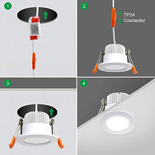 Smart 2 Inch LED Recessed Lighting RGB WiFi Downlight (RGB (Red, Green, Blue) / 1 Pack (White))