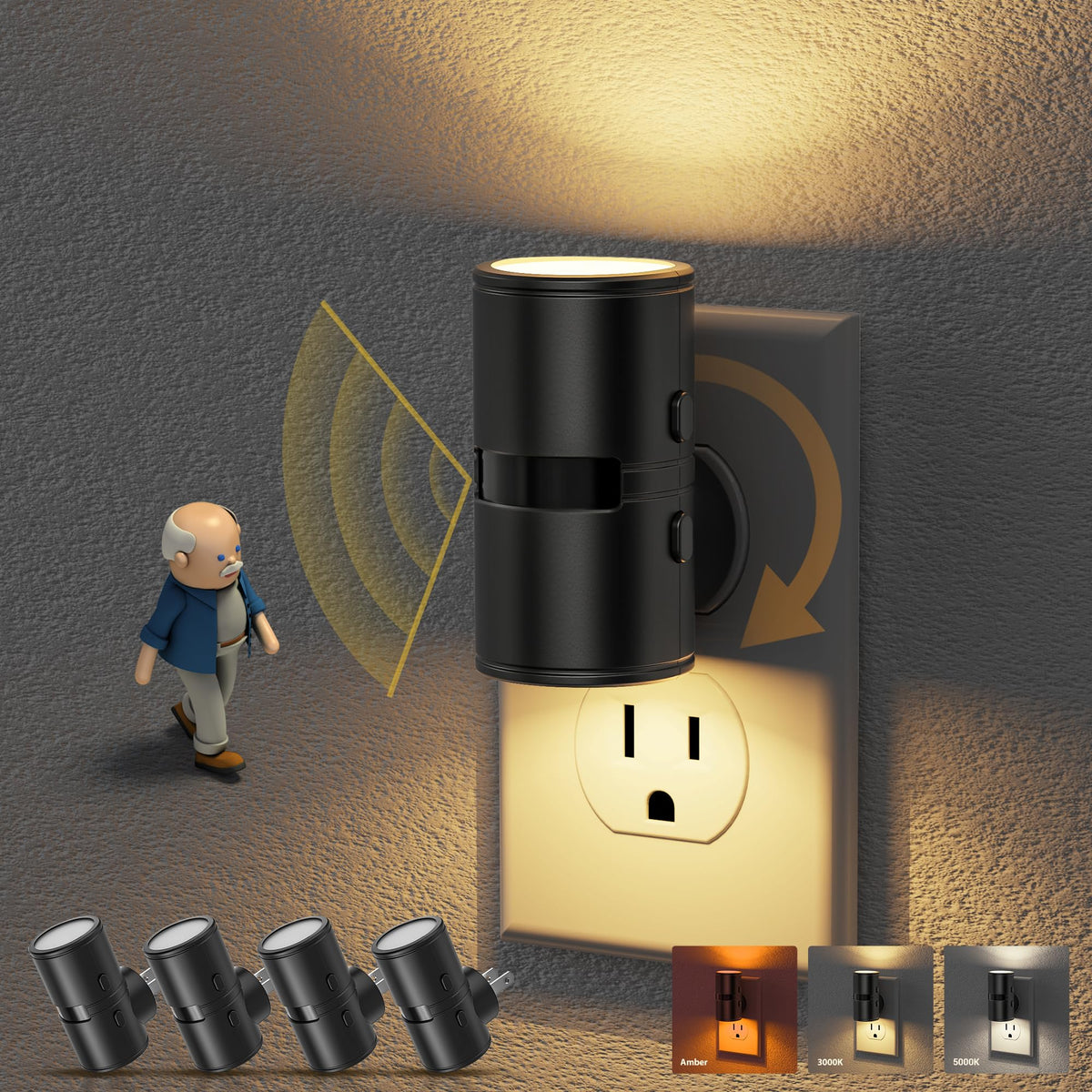 Motion Night Light (Black-Motion)
