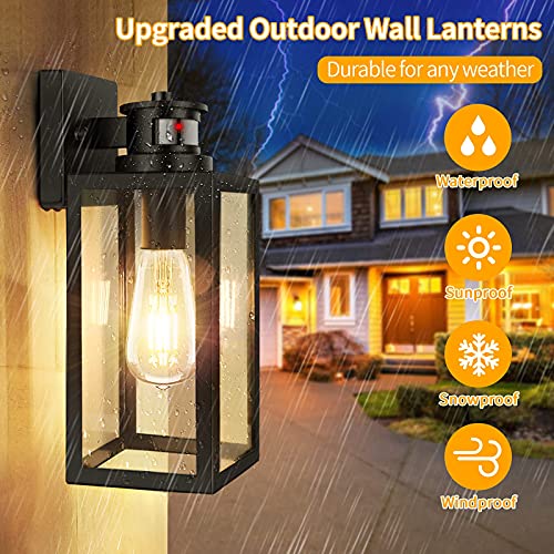 2 Pack Motion Sensor Outdoor Lights (Black / 13.25 inch)